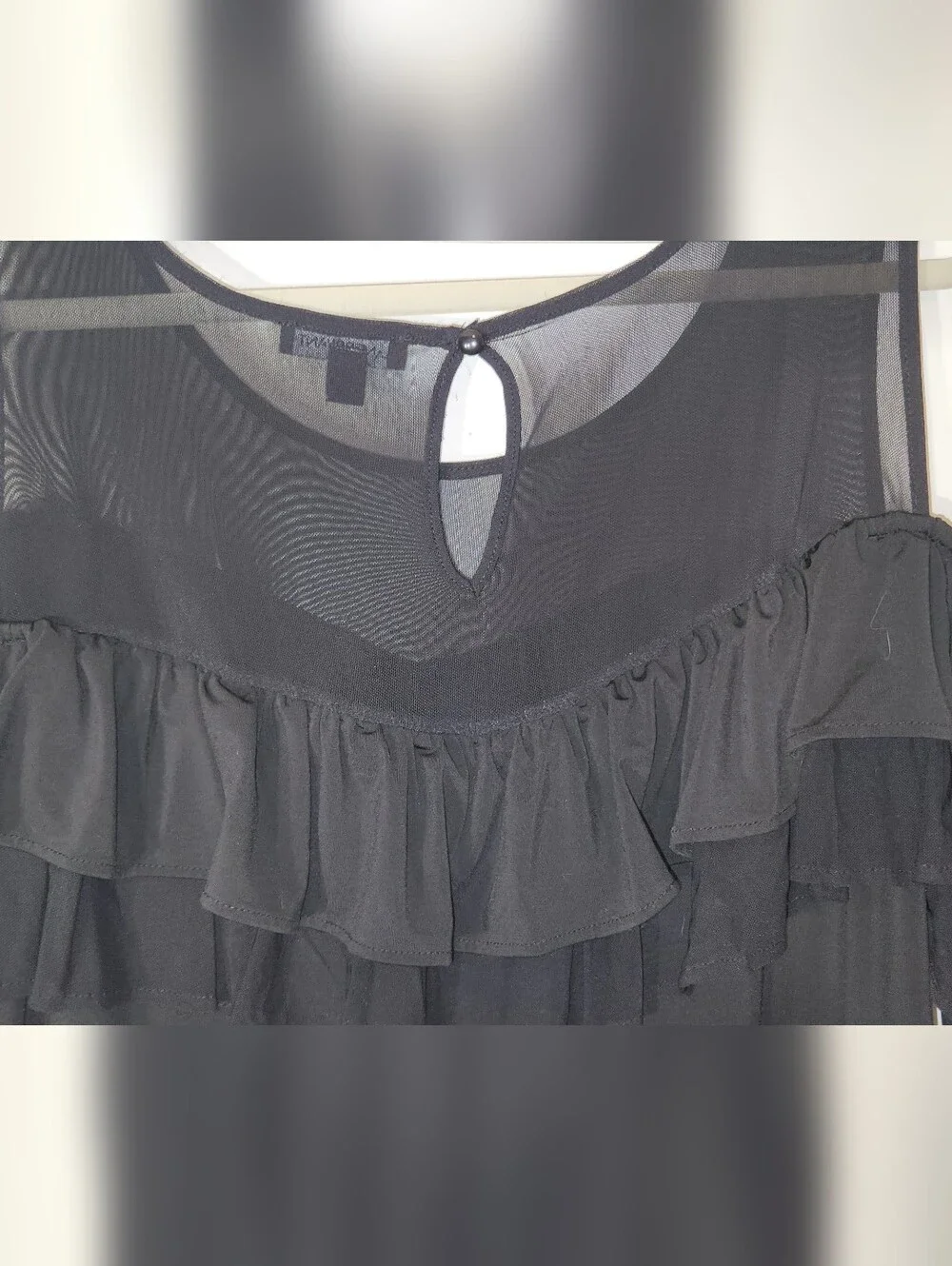 🖤Lane Bryant Romantic🖤Black Ruffle Cold-Shoulder Top. 22/24. Date Night Vibes - Picture 8 of 12